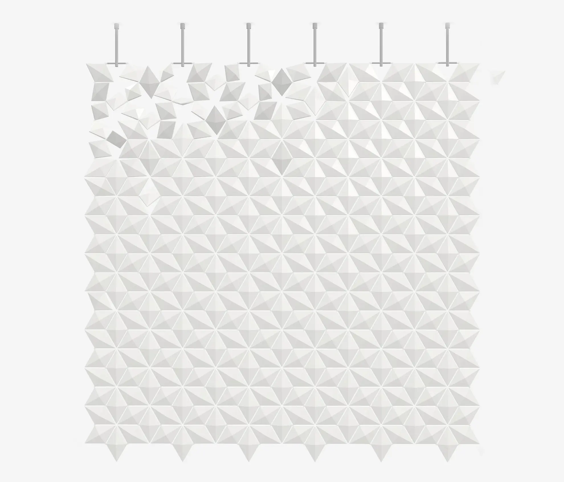 Bloomming - Divisorio sospeso Facet 204 x 207 cm in Bianco