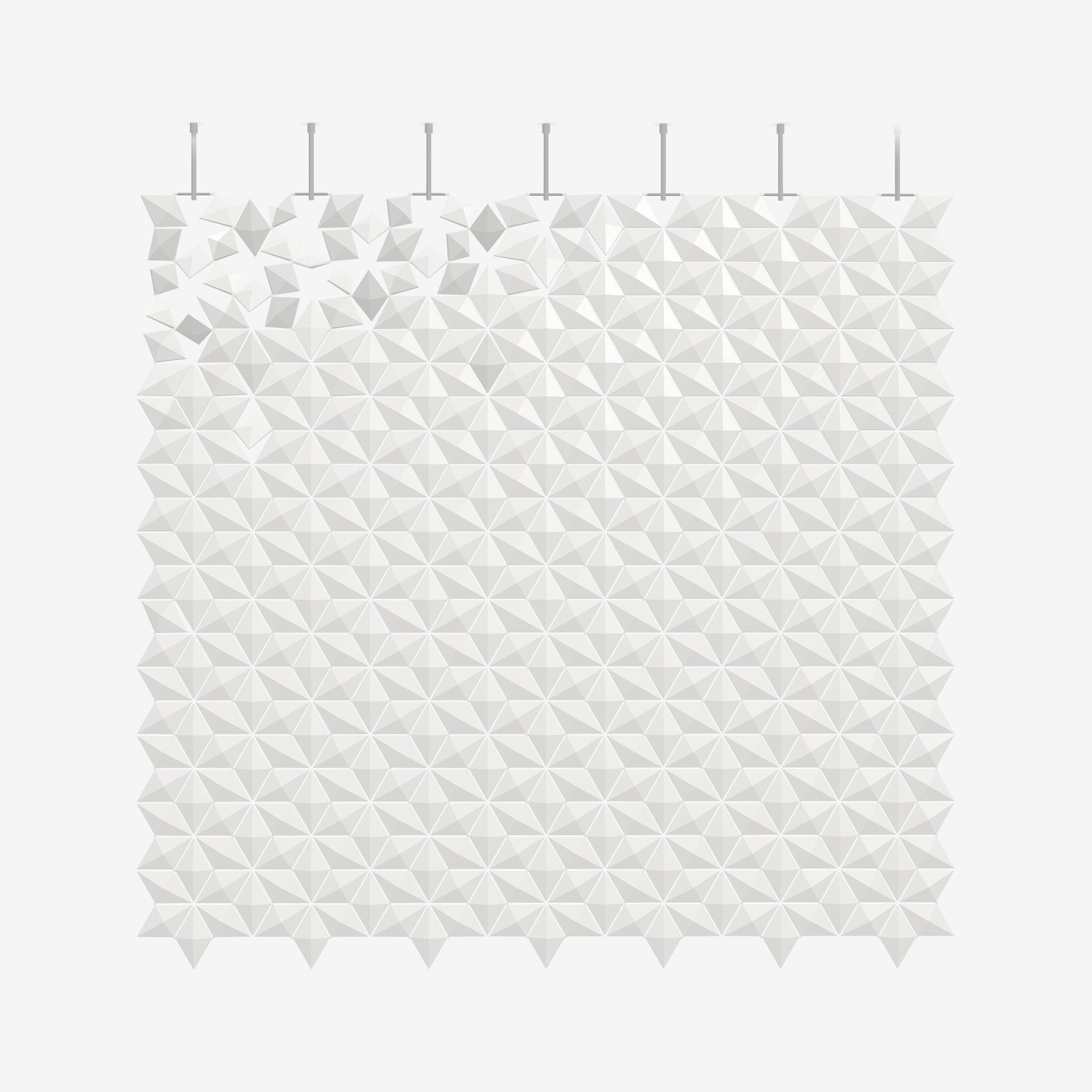 Display product Facet hanging room divider 238 x 226cm in White from manufacturer Bloomming