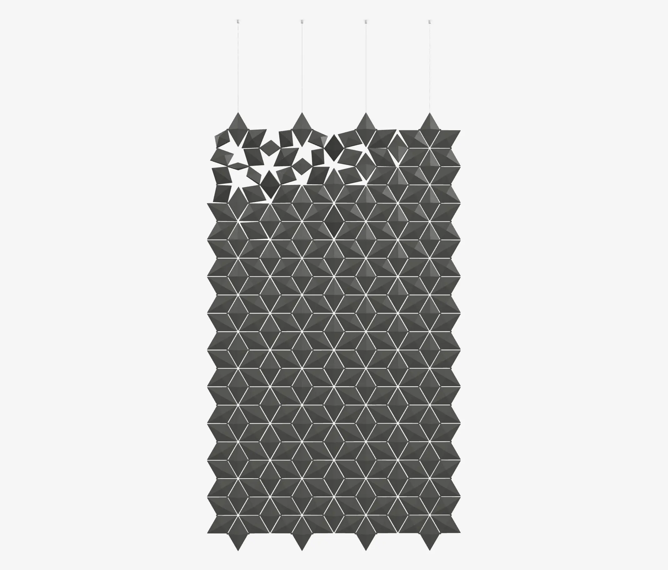 Bloomming - Facet hanging room divider 136 x 236cm in Graphite