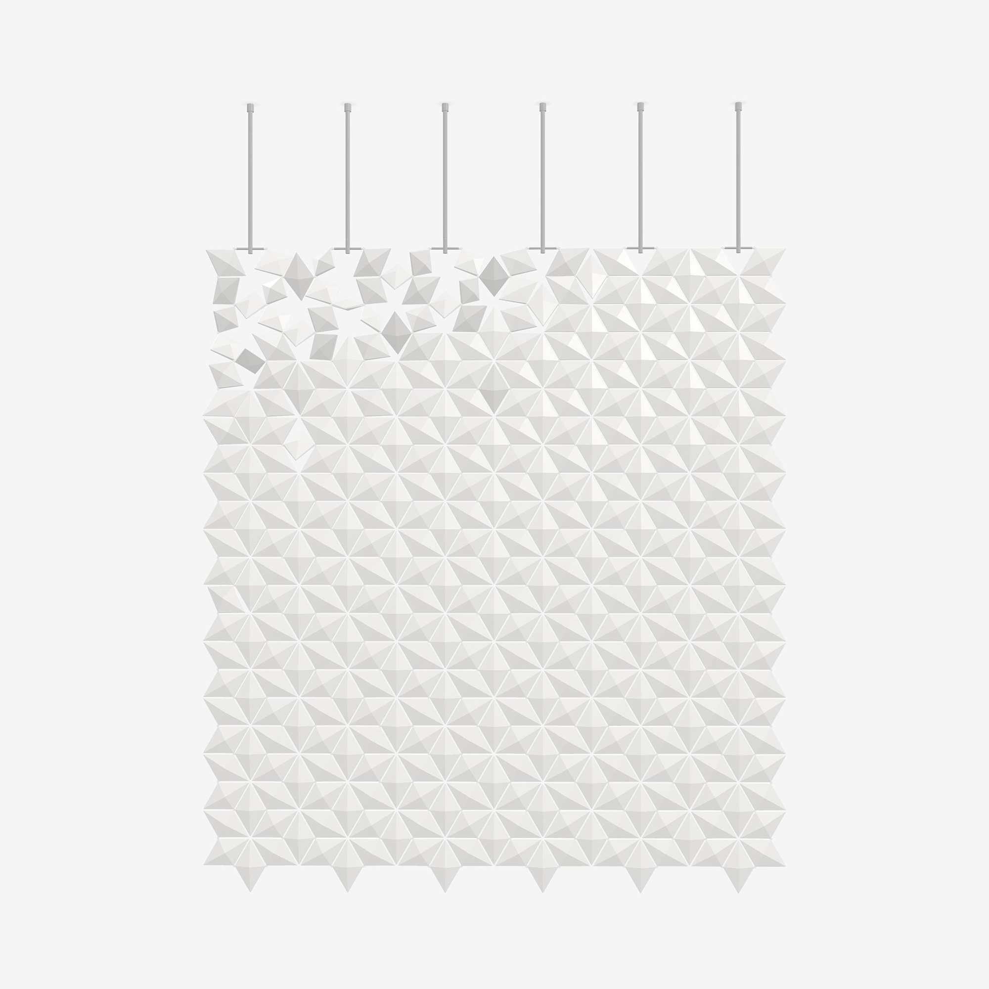 Vertoon produk Facet hanging room divider 204 x 226cm in White van vervaardiger Bloomming