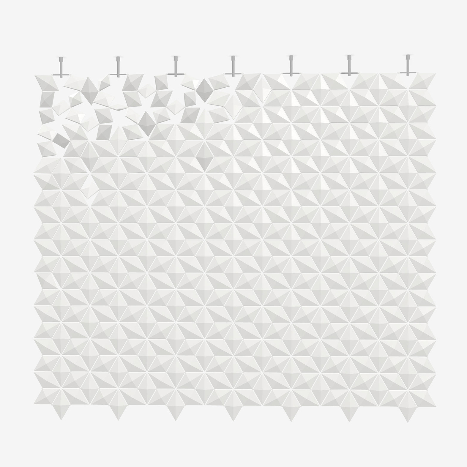 Facet hanging room divider 238 x 207cm in White