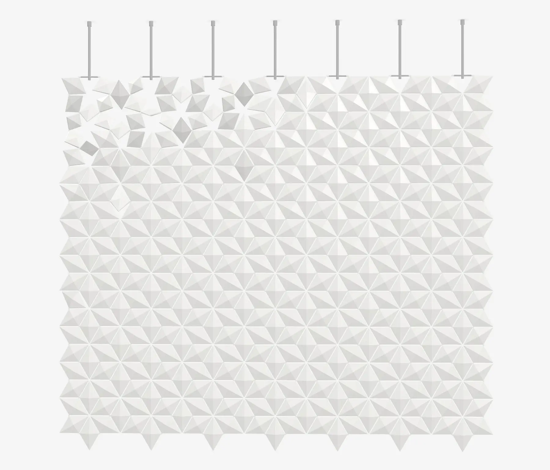 Bloomming - Separador de habitación colgante Facet 238 x 207 cm Blanco