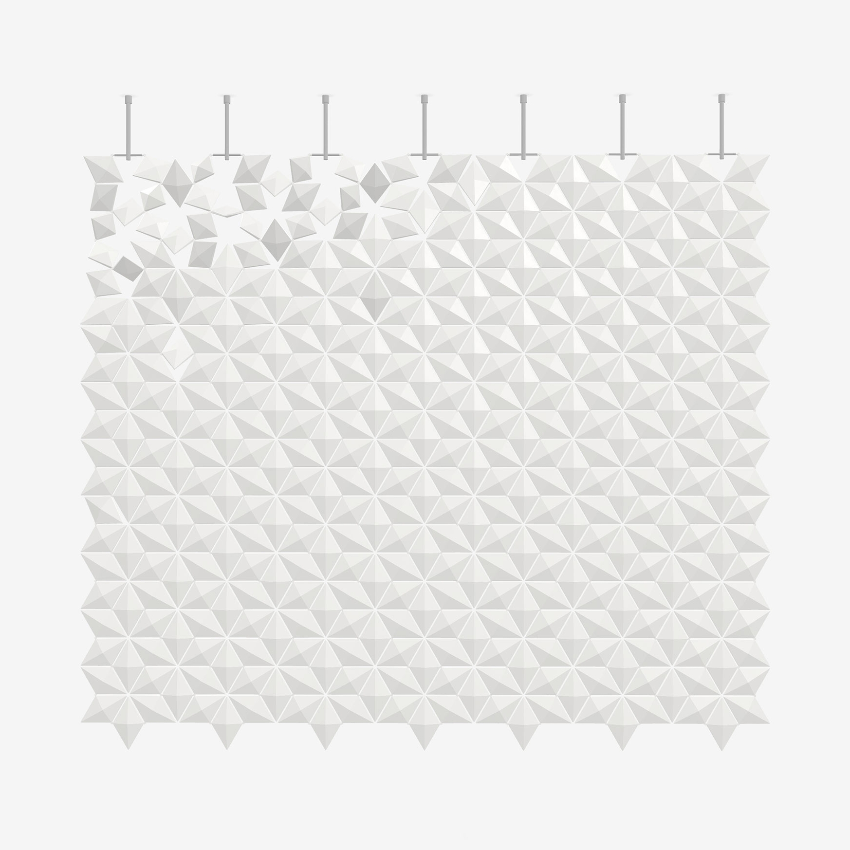 Facet hanging room divider 238 x 207cm in White