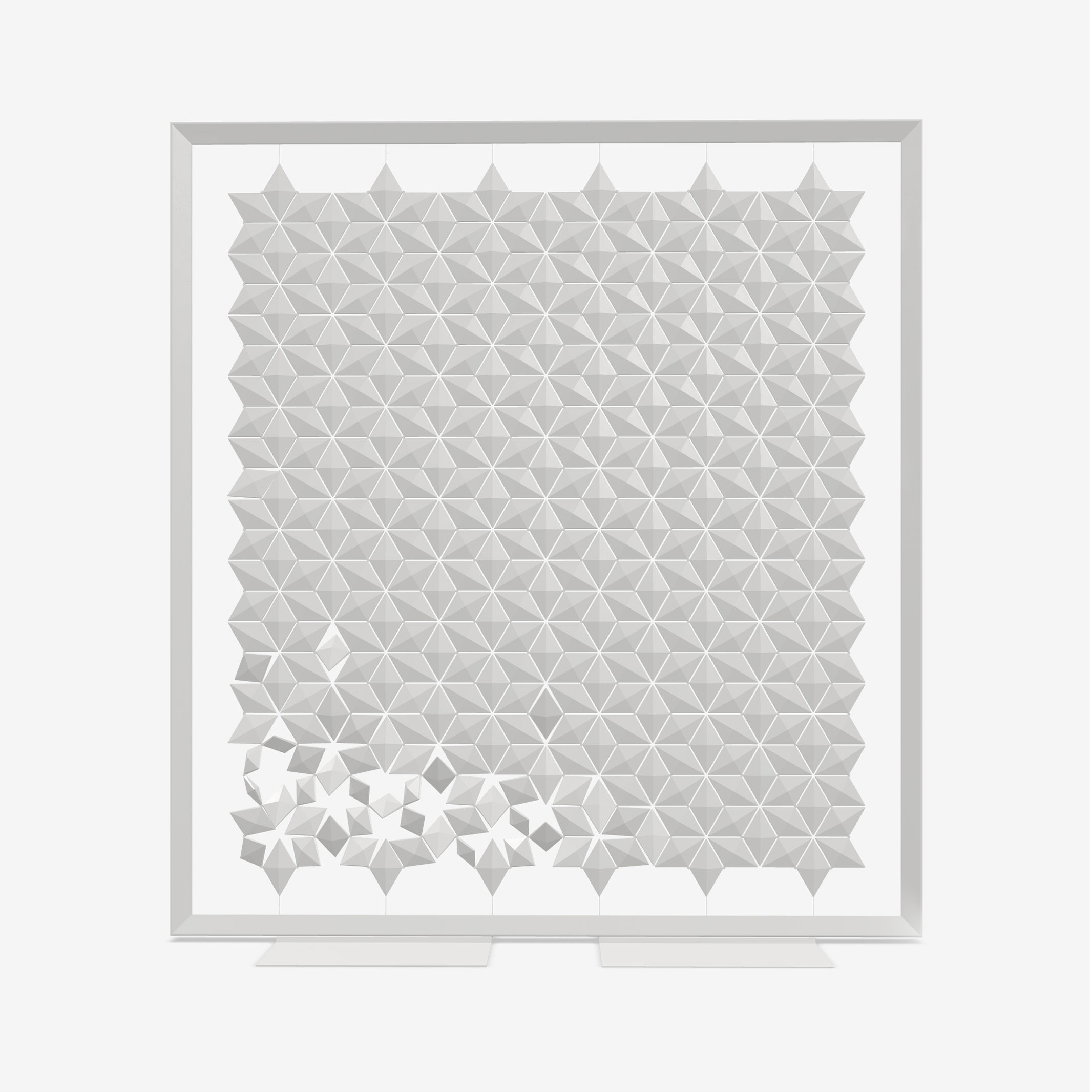 Vertoon produk Freestanding room divider Facet 238 x 260cm in Pearl Gray van vervaardiger Bloomming