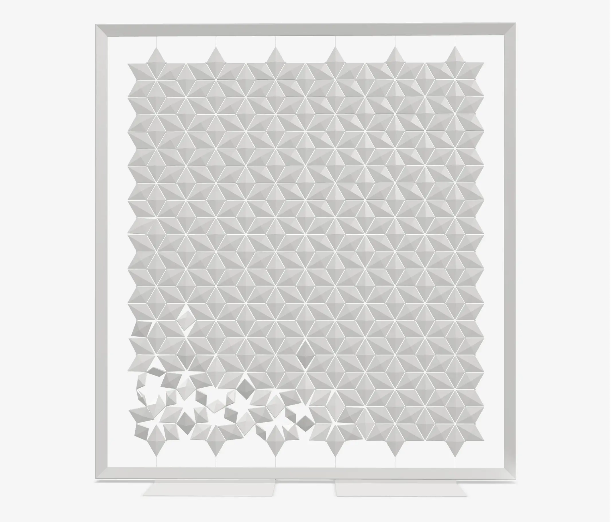Bloomming - Separador de ambientes independiente Facet 238 x 260 cm Gris Perla