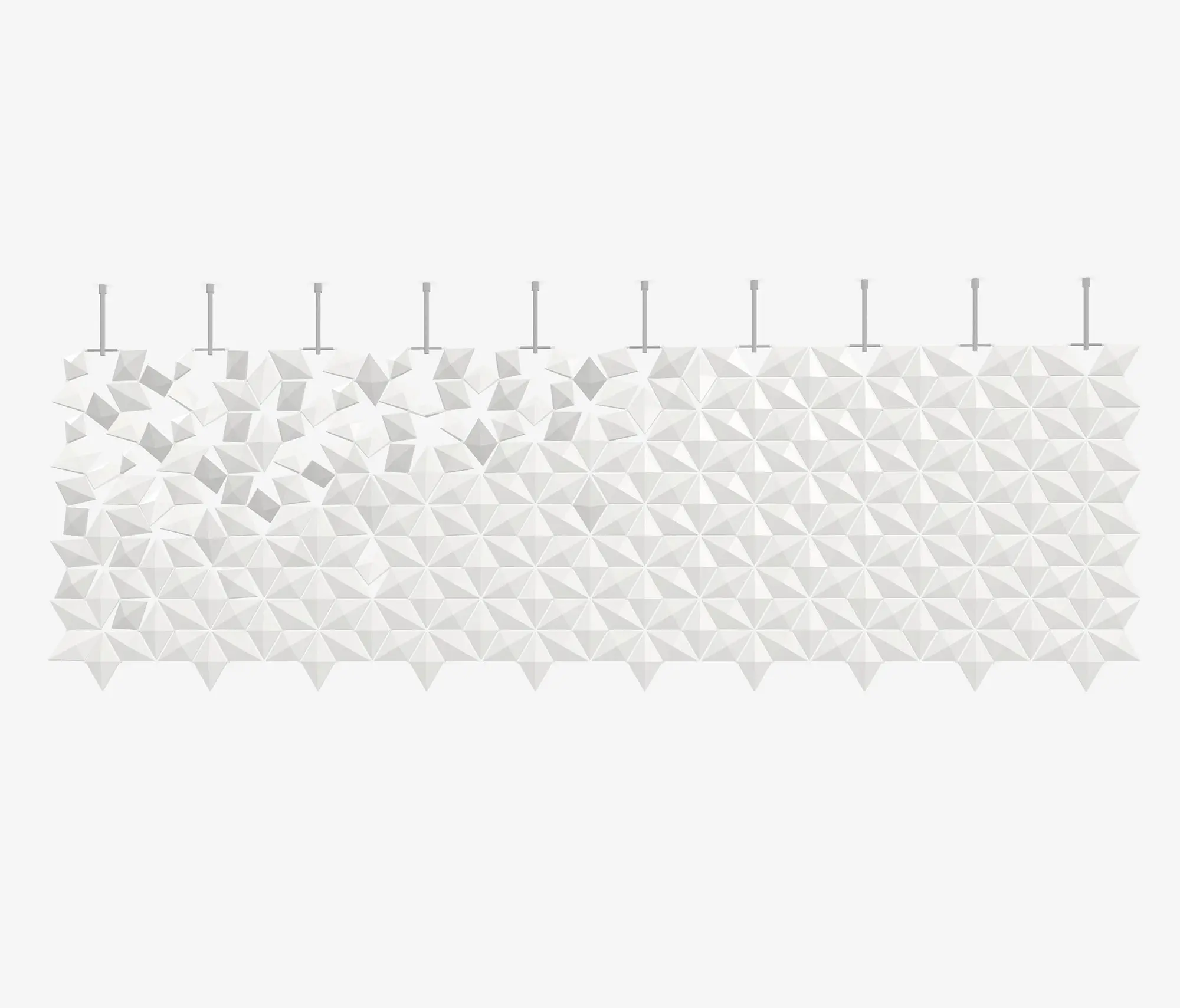 Bloomming - Facet hanging room divider 340 x 108cm in White