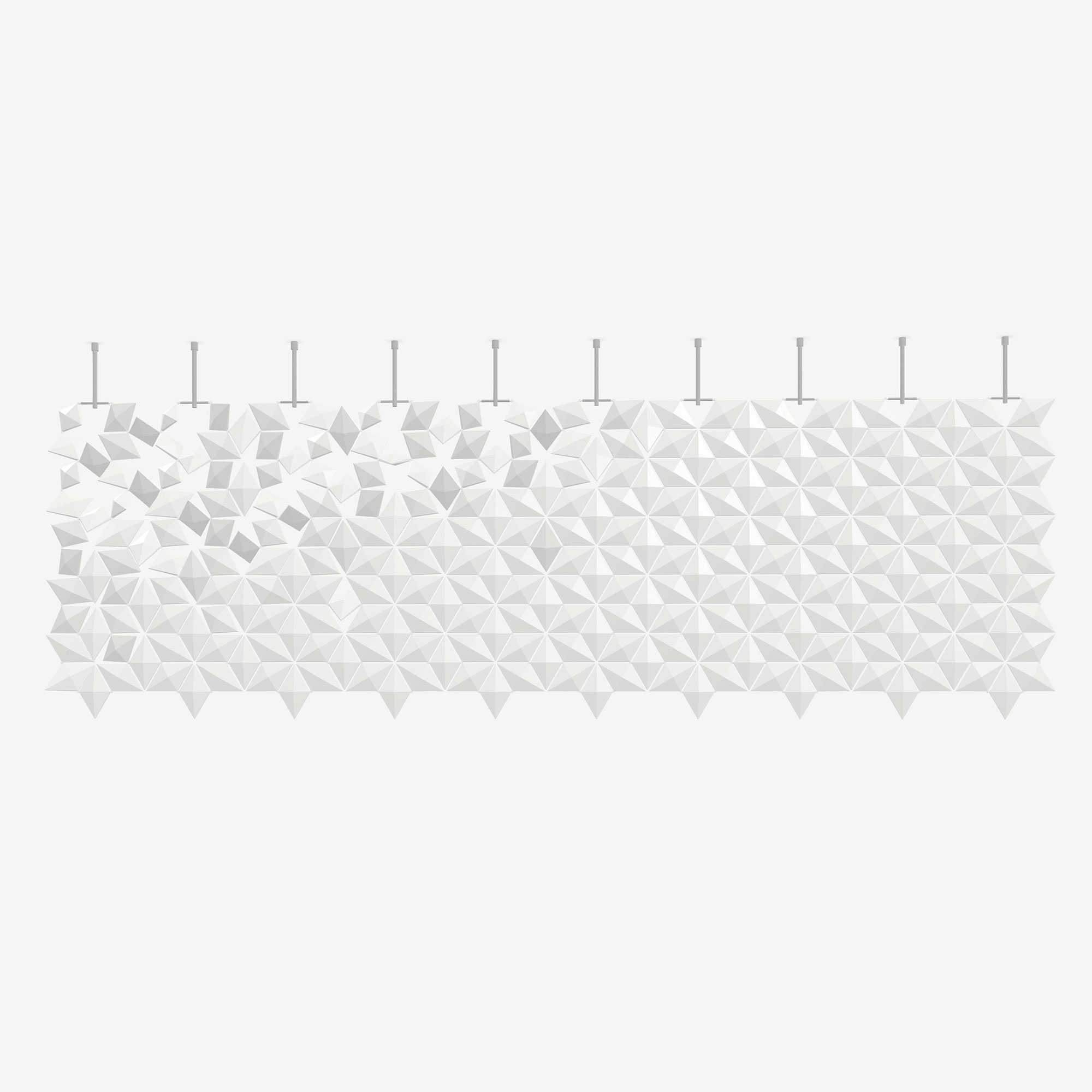 Display product Facet hanging room divider 340 x 108cm in White from manufacturer Bloomming