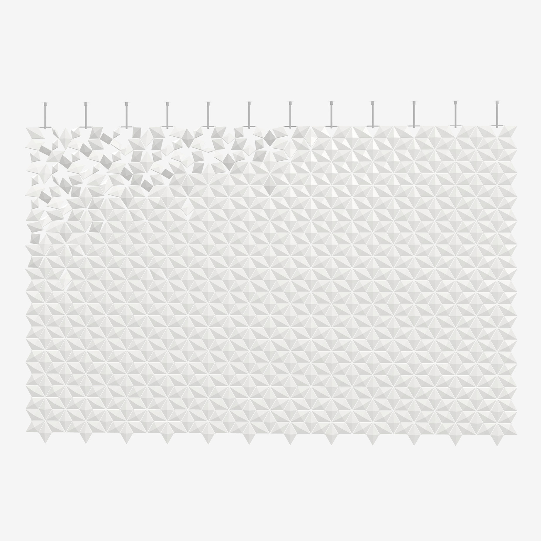 Display product Facet hanging room divider 408 x 265cm in White from manufacturer Bloomming