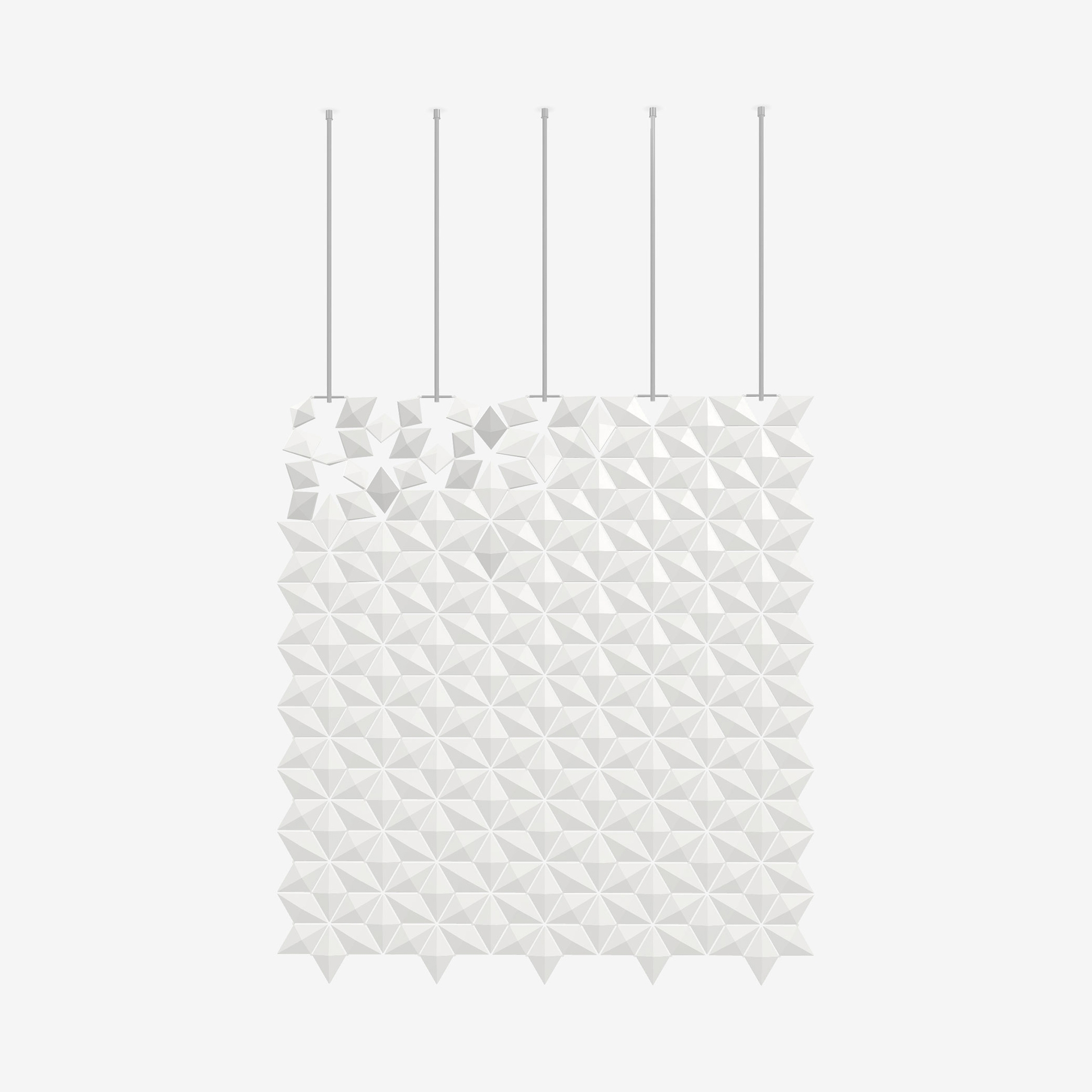 Vertoon produk Facet hanging room divider 170 x 187cm in White van vervaardiger Bloomming