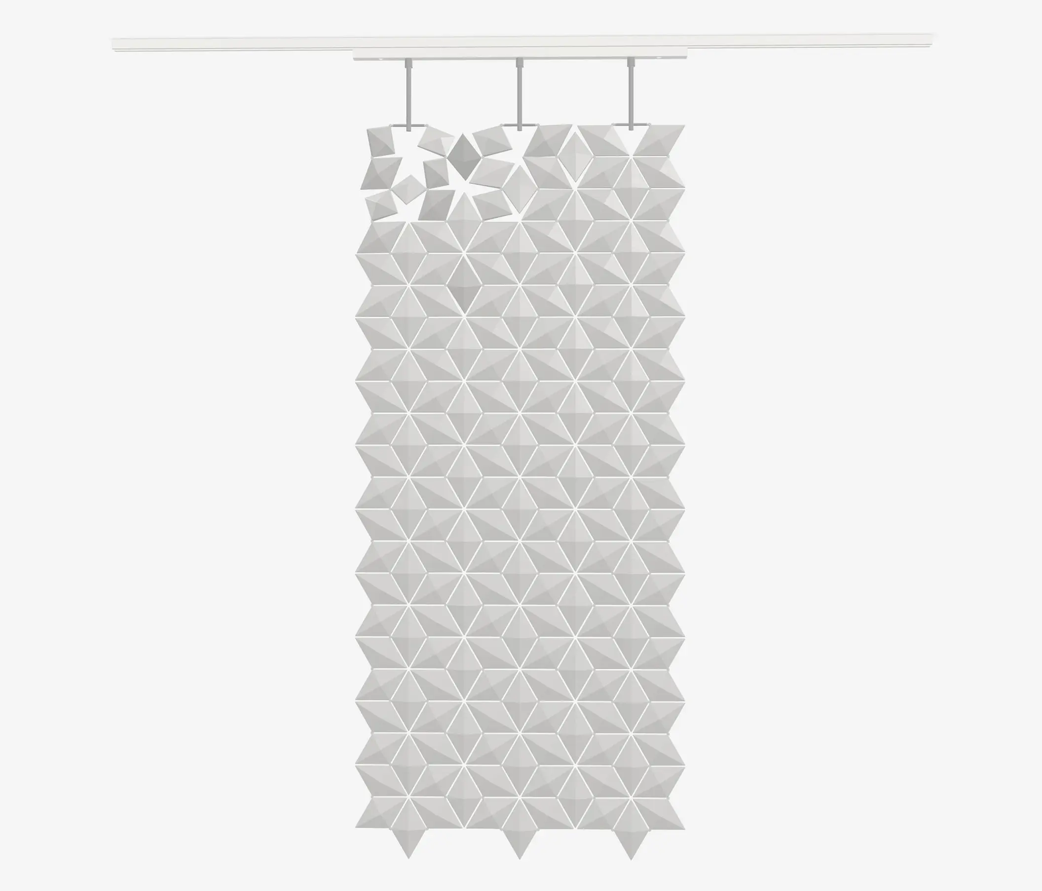 Bloomming - Facet hanging room divider 102 x 226cm with sliding track