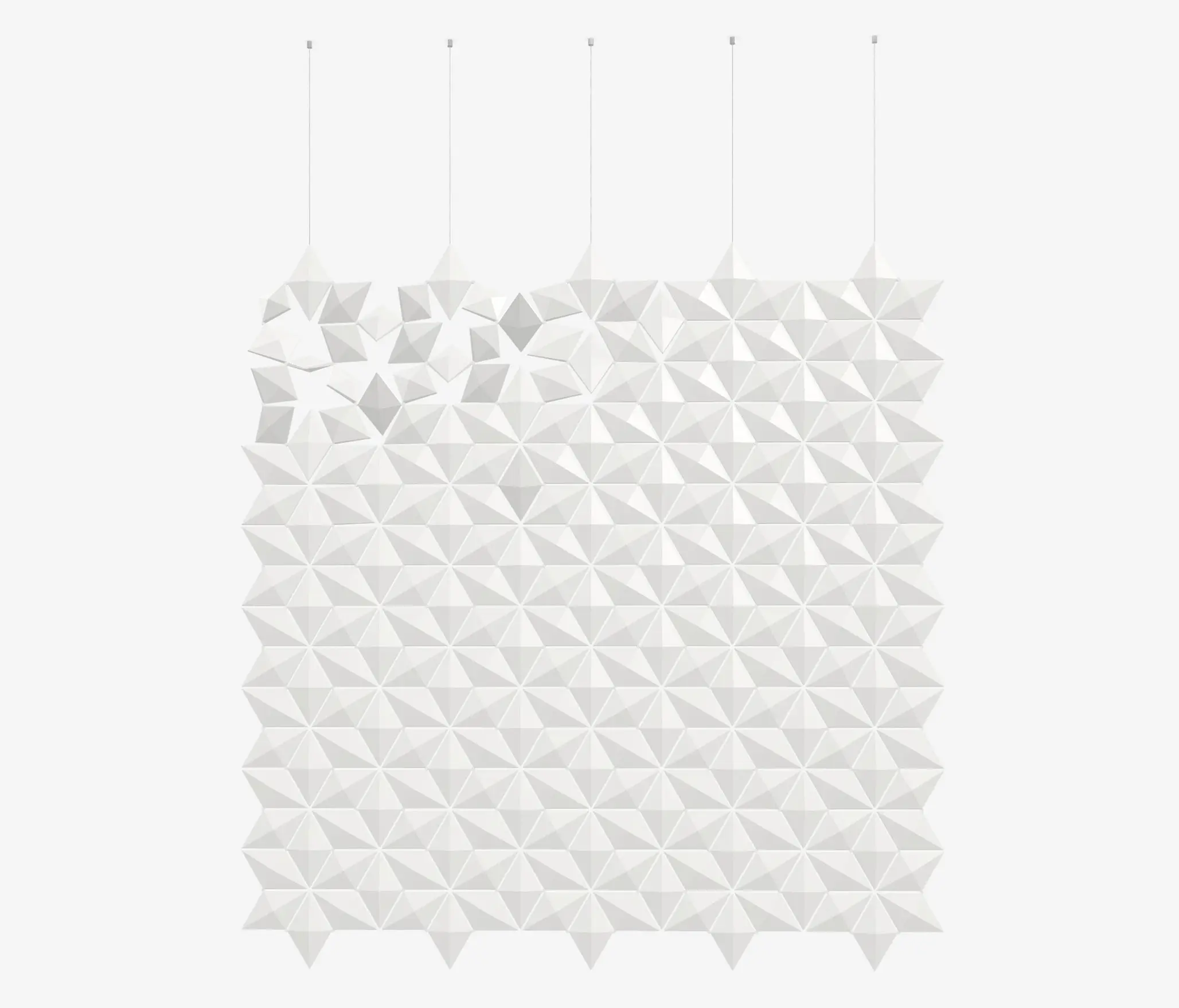 Bloomming - Séparateur d’espace suspendu Facet 170 x 178cm Blanc