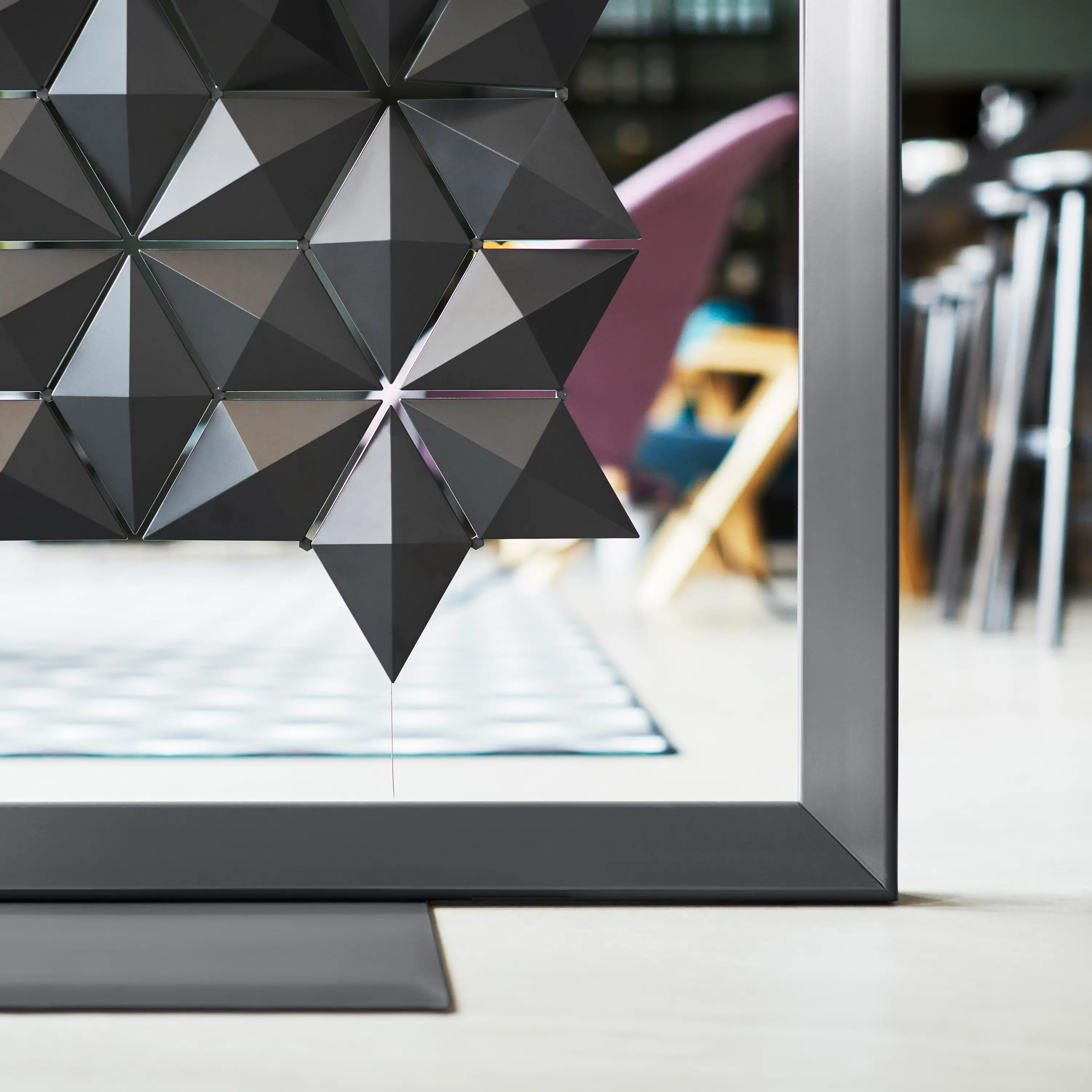 Bloomming - Divisorio autoportante Facet 136 x 220 cm in Grafite