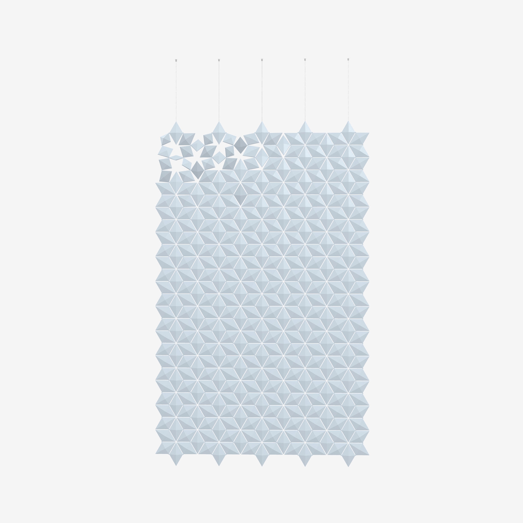 Facet hanging room divider 170 x 275cm in Pale Blue
