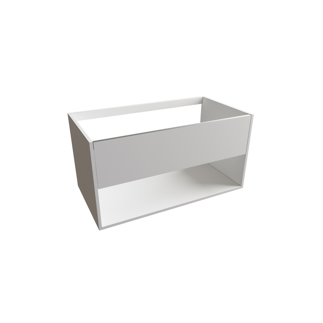 Produkt VANITY 950 Single Drawer Open Shelf Vanity Unit des Herstellers Finesse Designs anzeigen