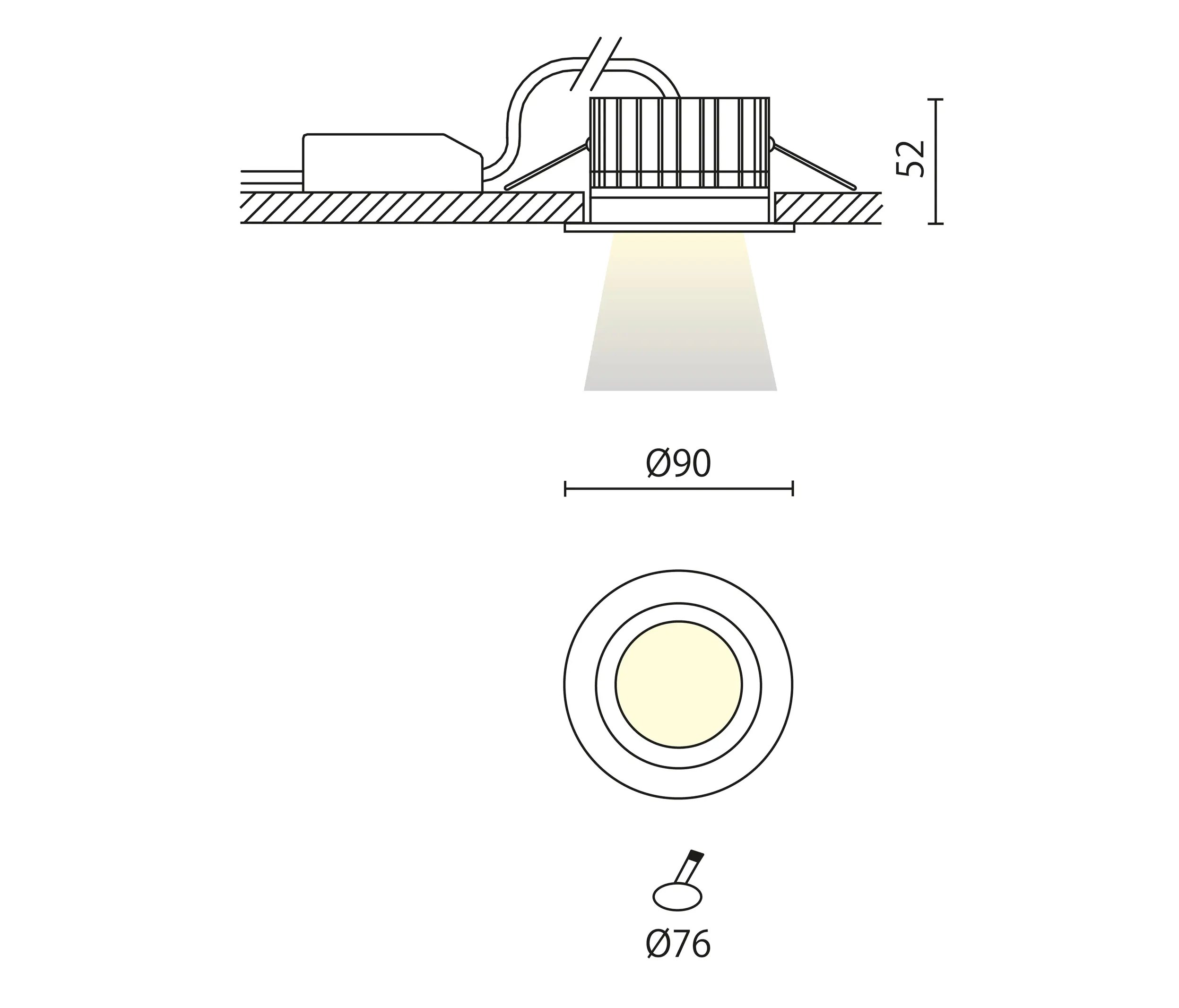 Aqlus - Idro tondo recessed