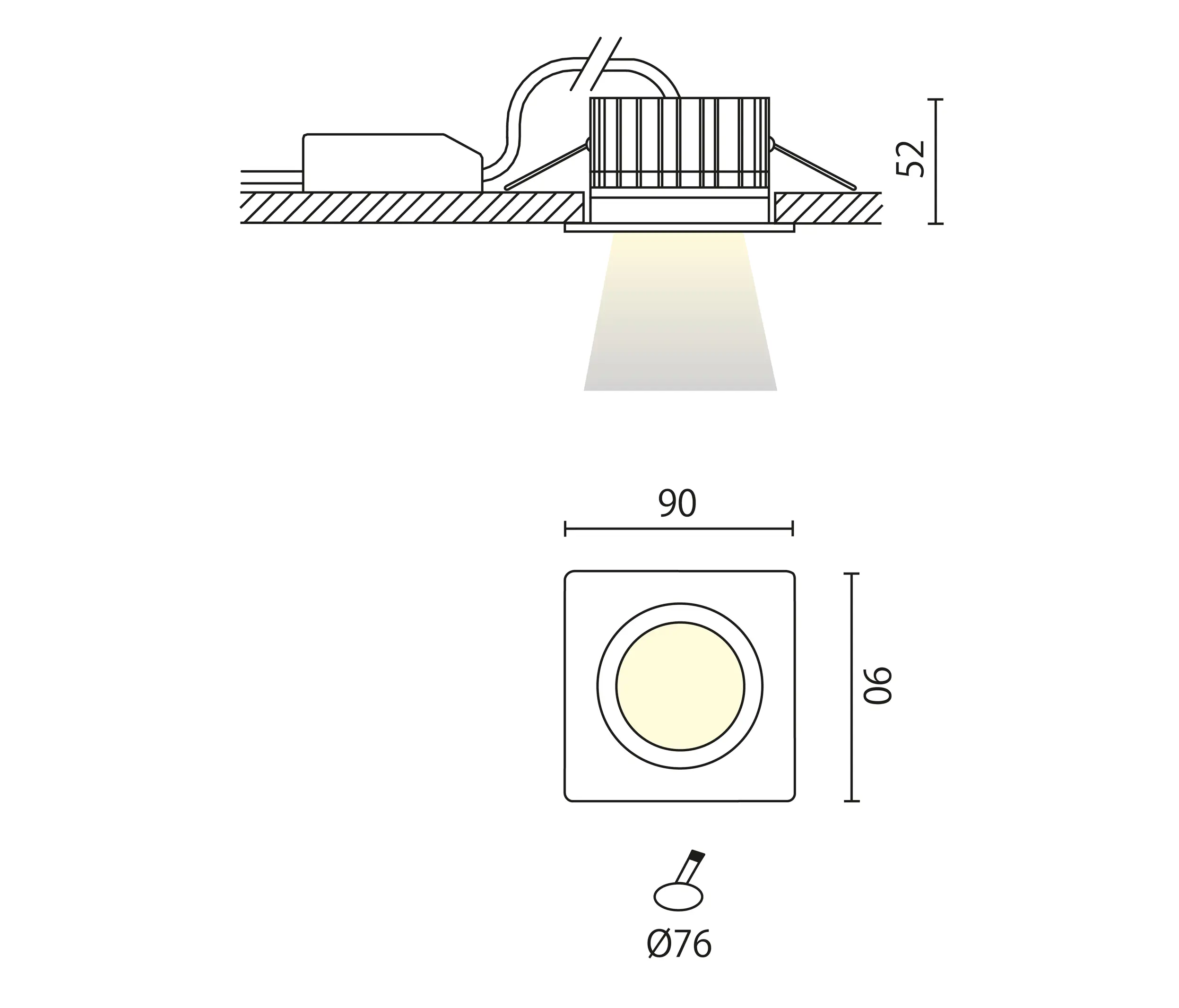 Aqlus - Idro quadro recessed