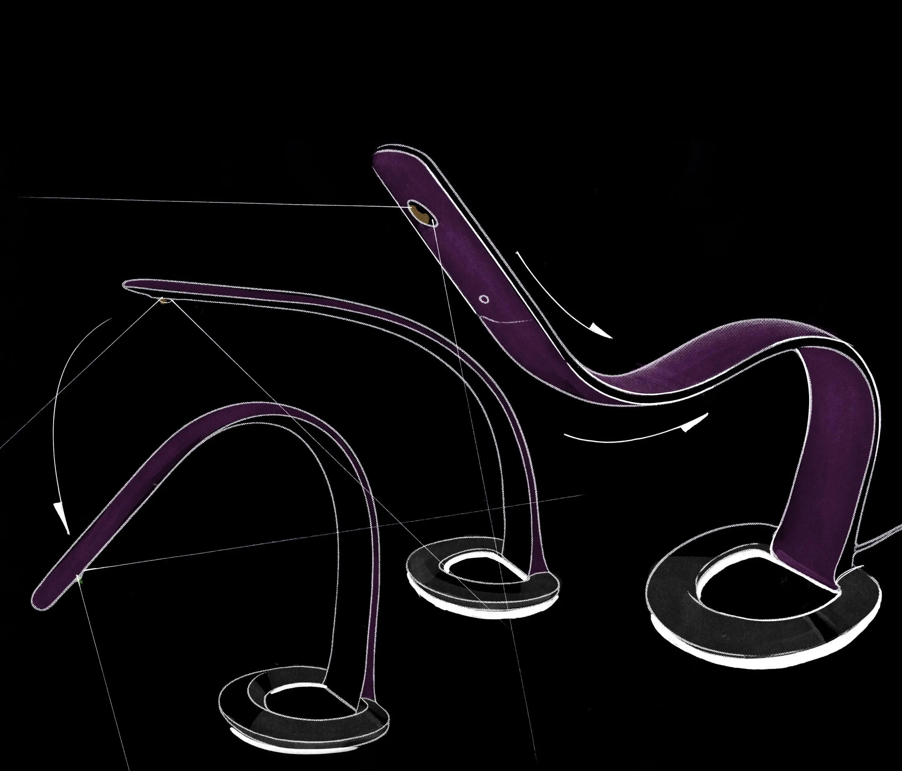 QisDesign - Hatha Table | Purple