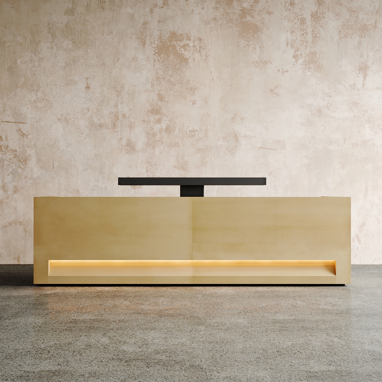 Afficher le produit Blok Reception Desk Brass du fabricant Isomi
