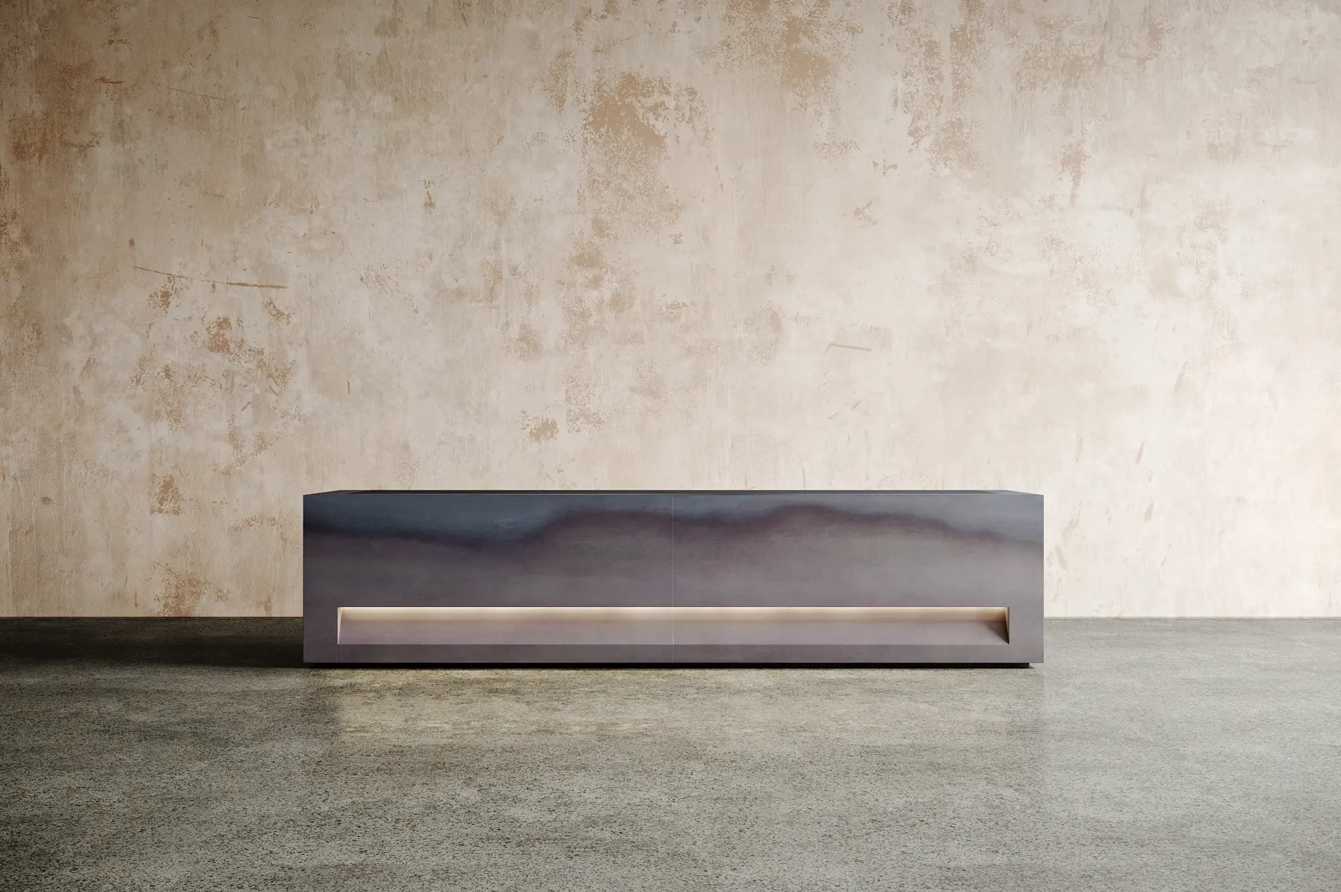 Isomi - Blok Reception Desk Hot Rolled Steel