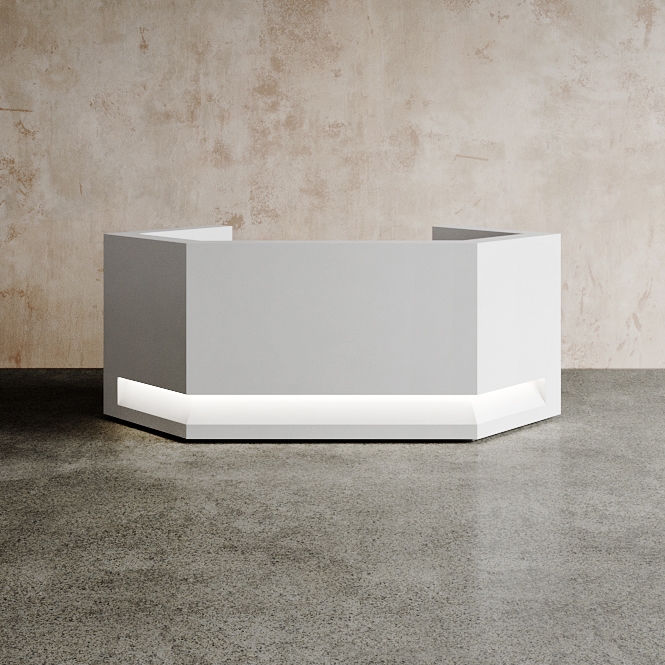 Afficher le produit Blok Desk Solid Surface Configuration 7 du fabricant Isomi