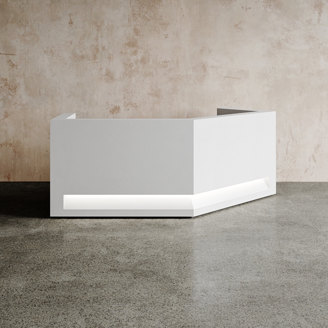 Afficher le produit Blok Desk Solid Surface Configuration 8 du fabricant Isomi