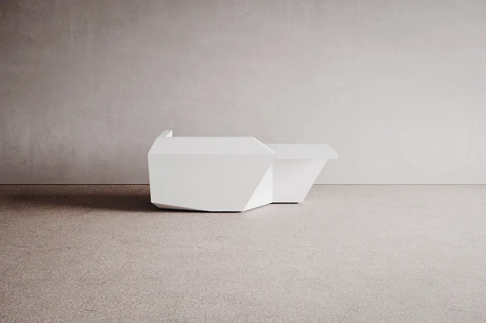 Isomi - Fold Desk Solid Surface Configuration 3