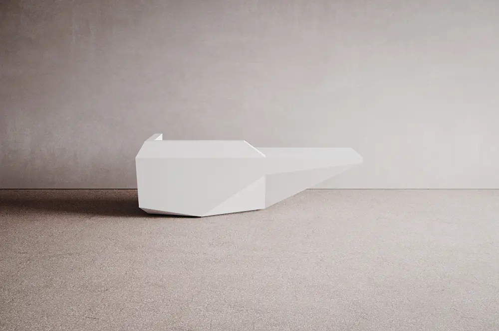 Isomi - Fold Desk Solid Surface Configuration 4