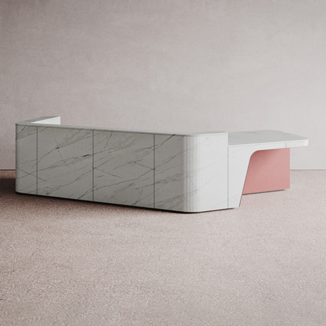 Mostra il prodotto Join Desk in Stone Configuration 9 del produttore Isomi