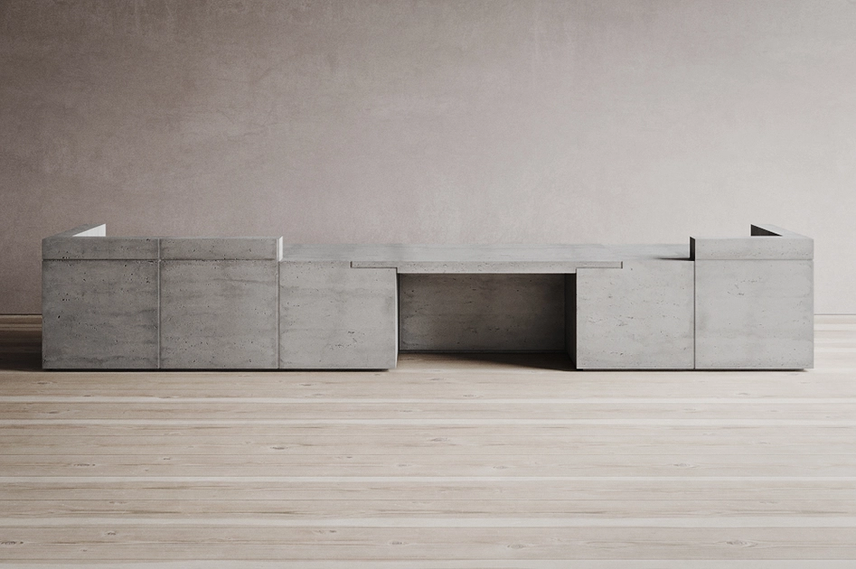VOLUME RECEPTION DESK CONFIGURATION 9 – Comptoirs de Isomi | Architonic