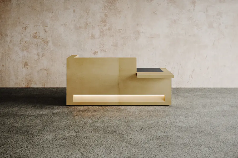 Isomi - Blok Desk Brass Configuration 2