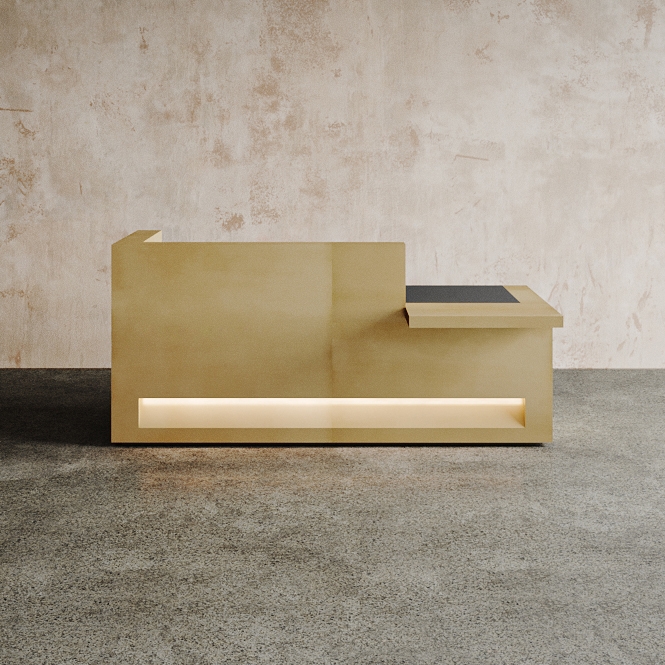 Afficher le produit Blok Desk Brass Configuration 2 du fabricant Isomi