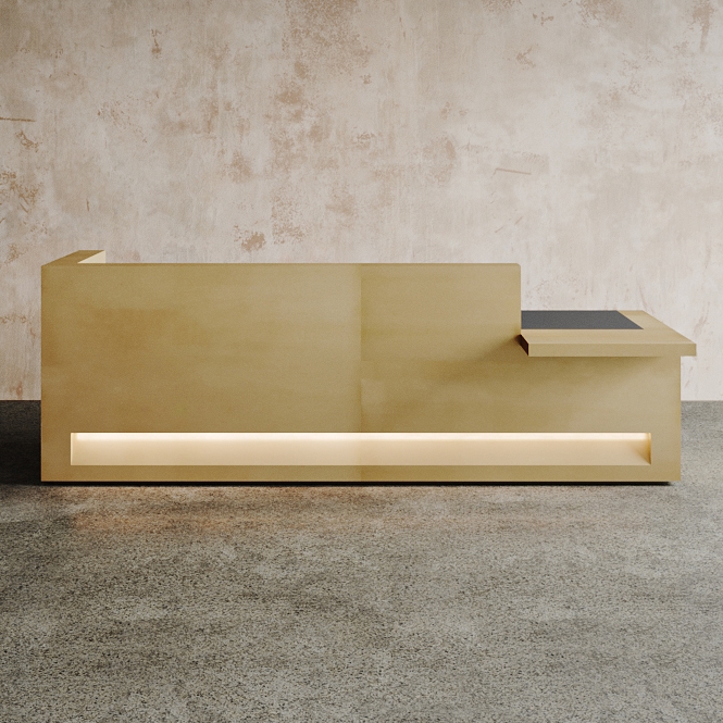 Display product Blok Desk Brass Configuration 4 from manufacturer Isomi
