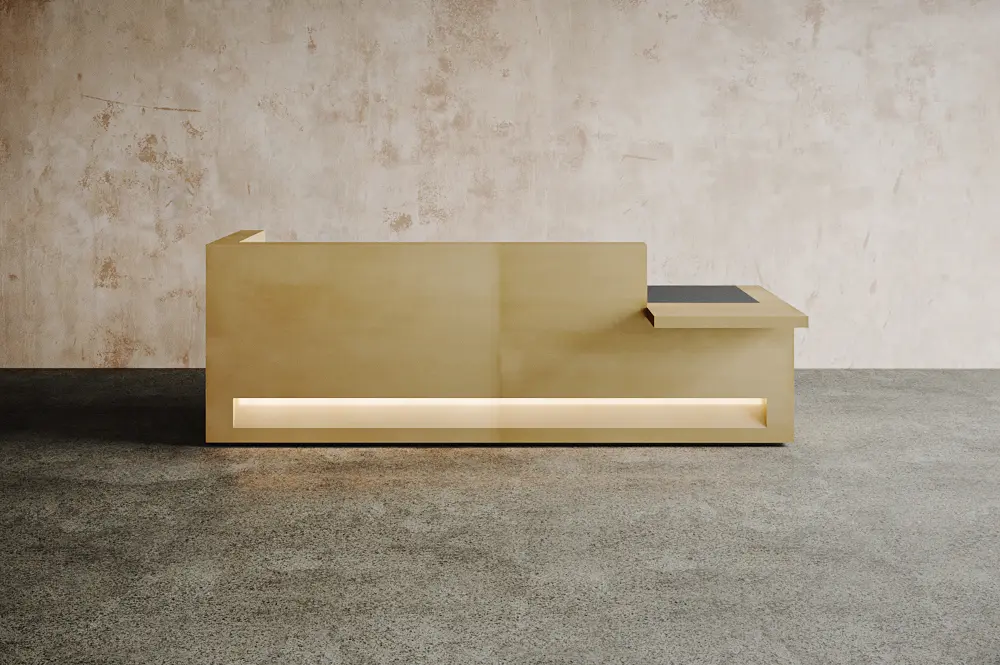 Isomi - Blok Desk Brass Configuration 4