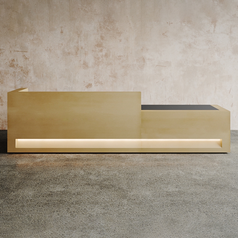 Display product Blok Desk Brass Configuration 5 from manufacturer Isomi
