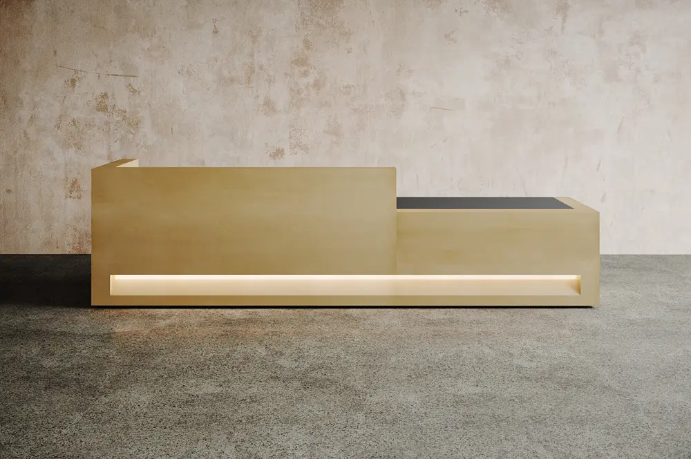 Isomi - Blok Desk Brass Configuration 5