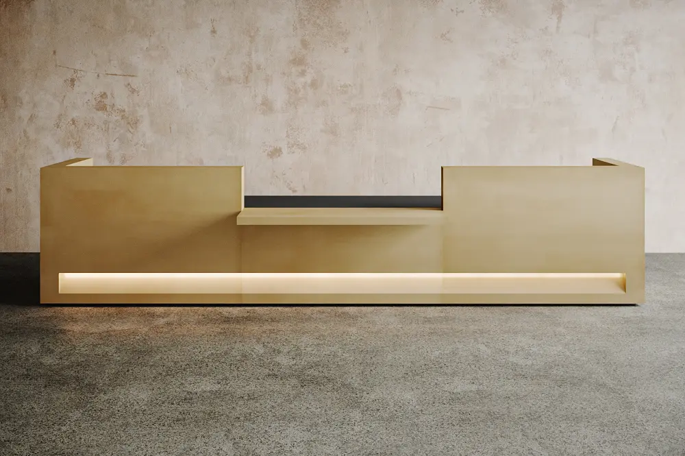 Isomi - Blok Desk Brass Configuration 6