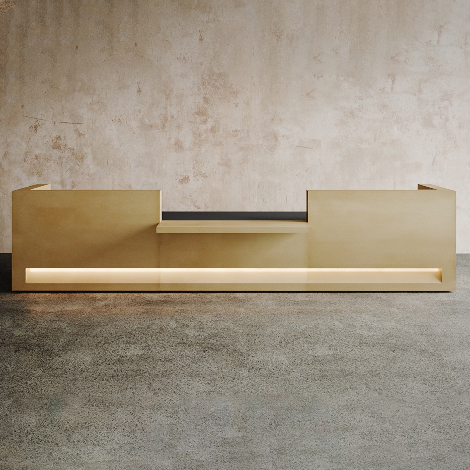 Display product Blok Desk Brass Configuration 6 from manufacturer Isomi