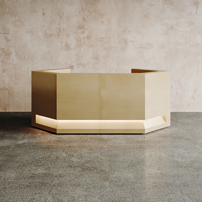 Afficher le produit Blok Desk Brass Configuration 7 du fabricant Isomi