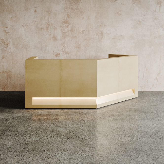 Display product Blok Desk Brass Configuration 8 from manufacturer Isomi