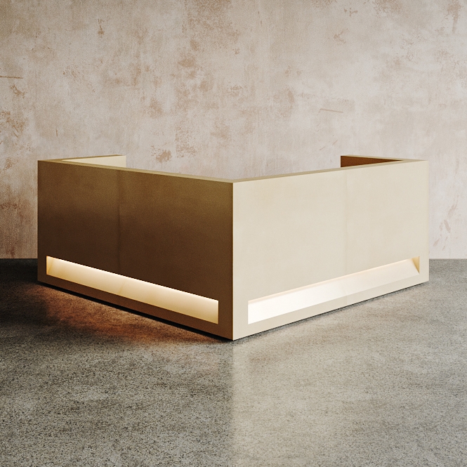 Display product Blok Desk Brass Configuration 10 from manufacturer Isomi