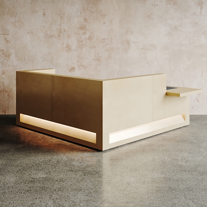 Display product Blok Desk Brass Configuration 11 from manufacturer Isomi