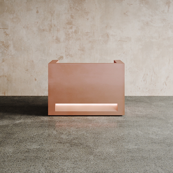 Display product Block Desk Copper Configuration 1 from manufacturer Isomi