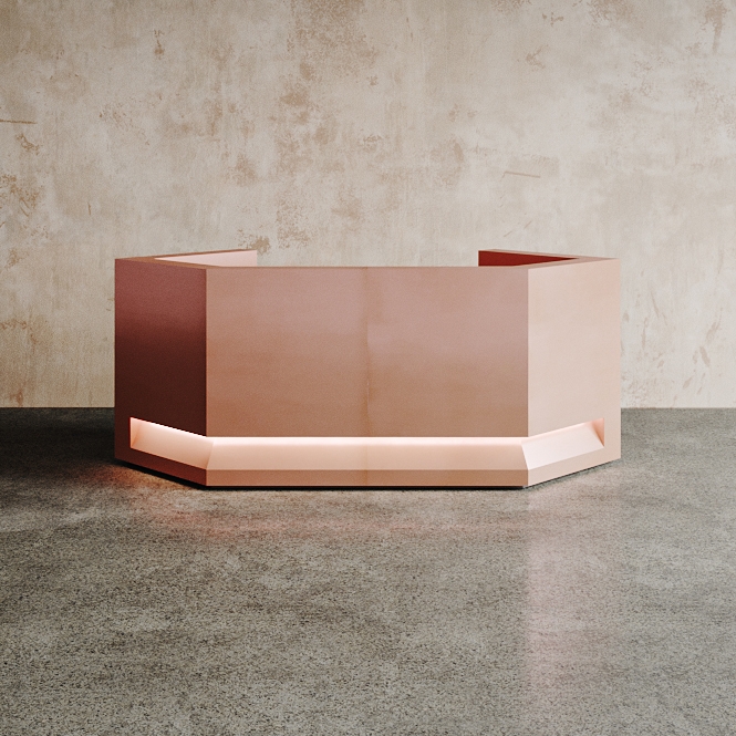 Mostrar el producto Block Desk Copper Configuration 7 del fabricante Isomi