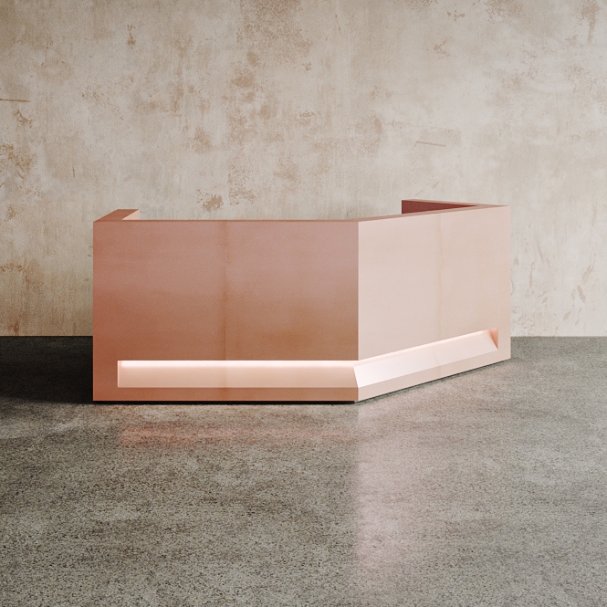 Display product Block Desk Copper Configuration 8 from manufacturer Isomi
