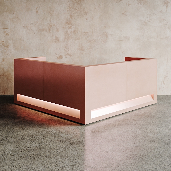 Display product Block Desk Copper Configuration 10 from manufacturer Isomi