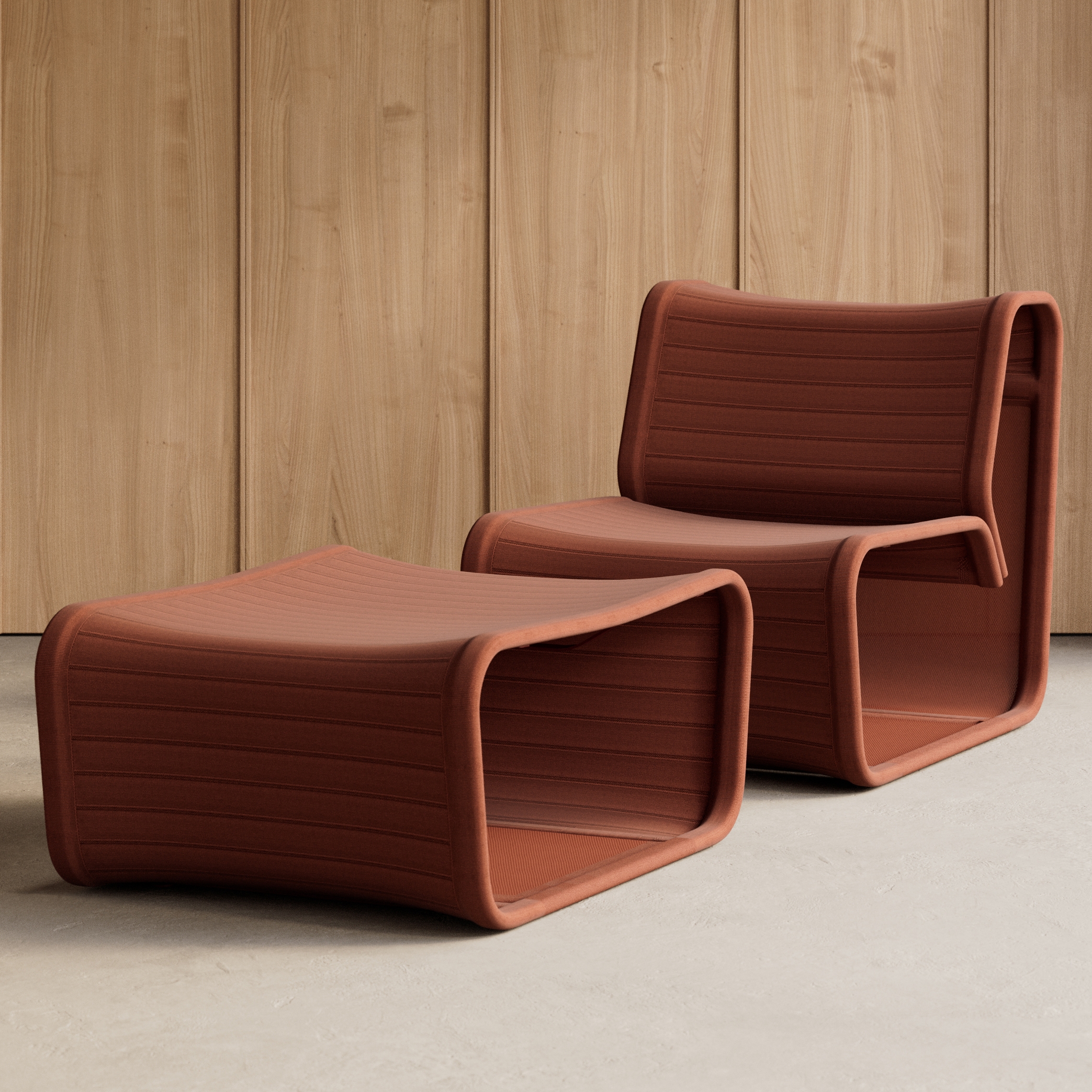 Vertoon produk Knit One Ottoman van vervaardiger Isomi