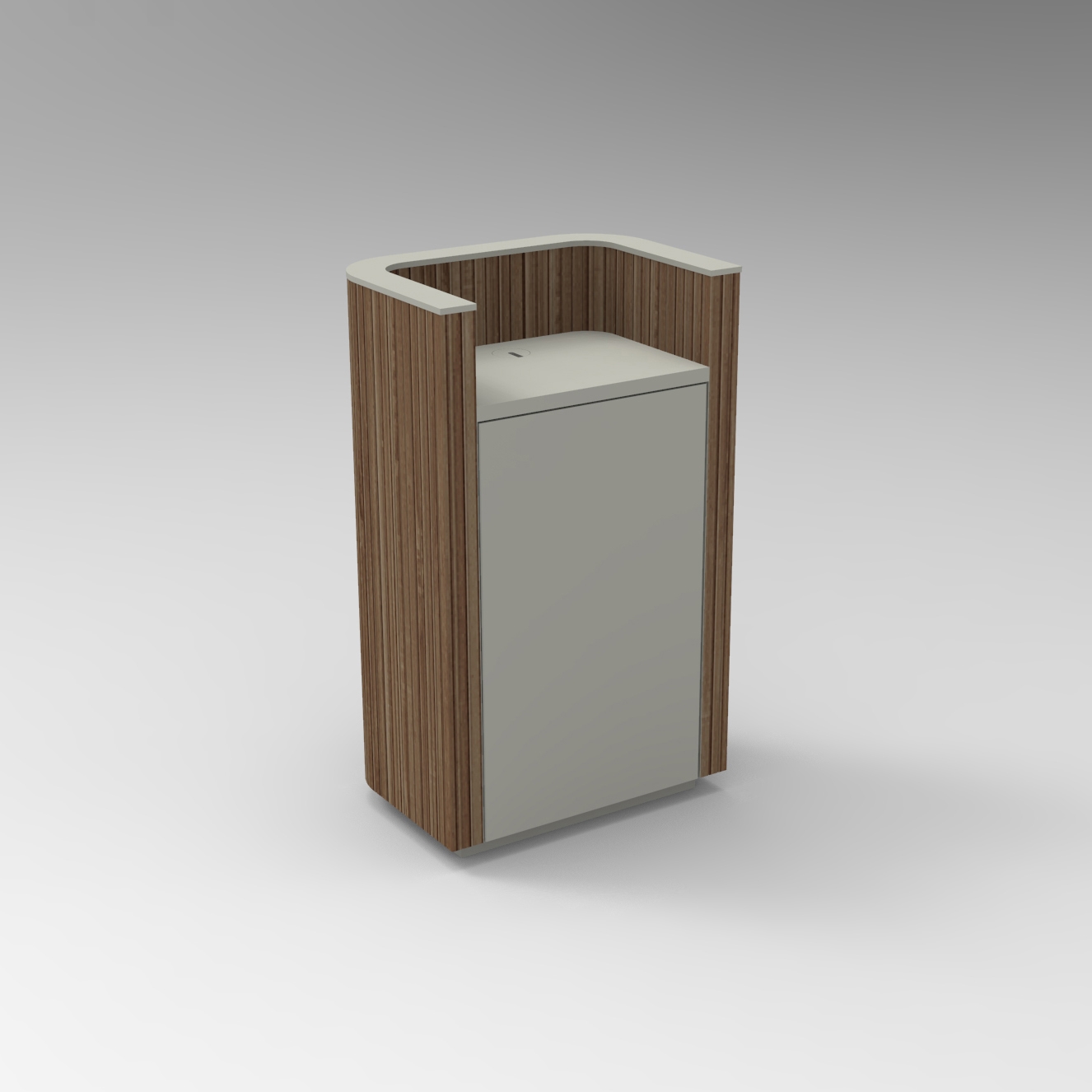 Vertoon produk Flo Lectern in Wood van vervaardiger Isomi