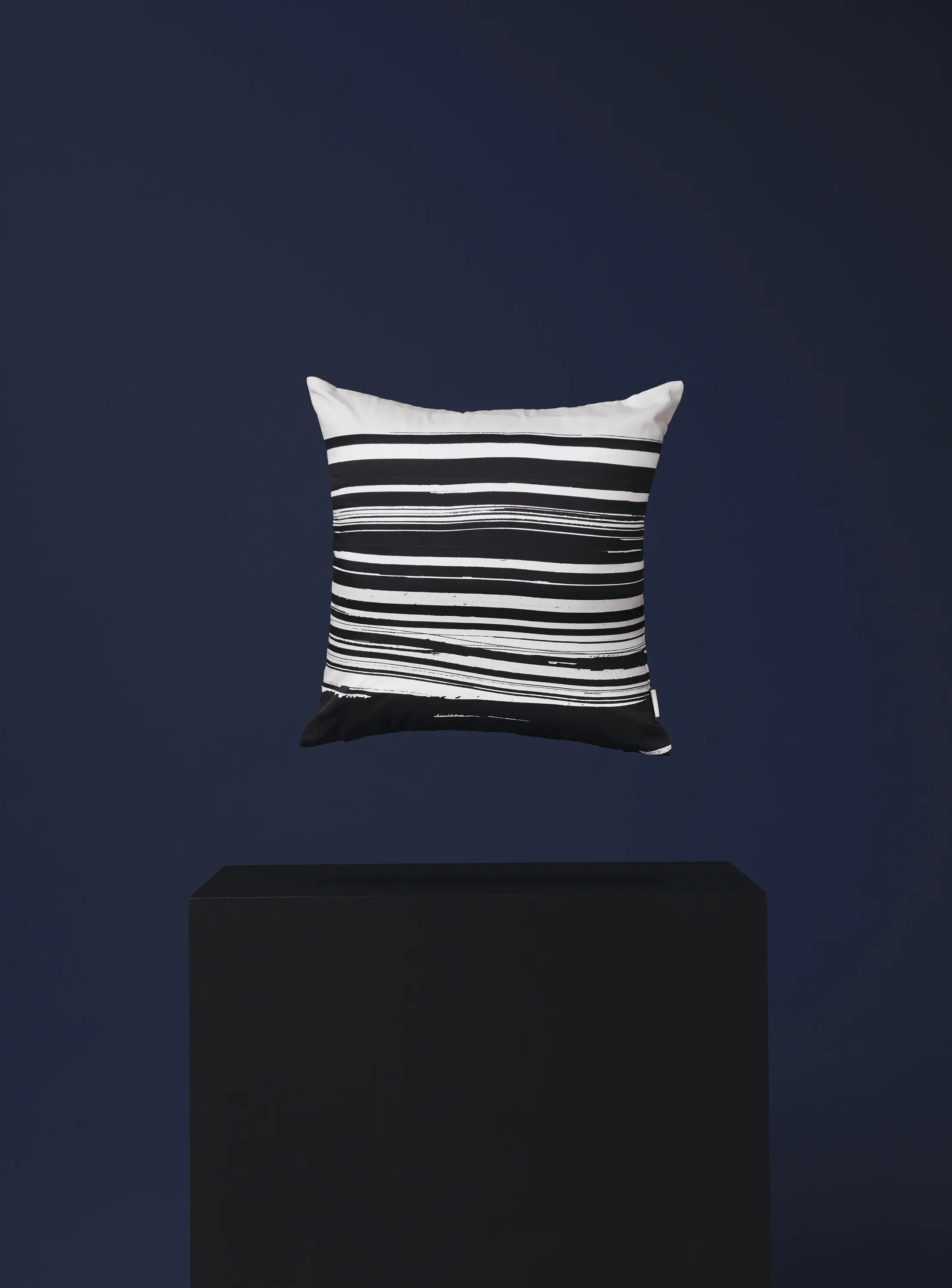 NEW WORKS - Wave & Brush Cushion Black