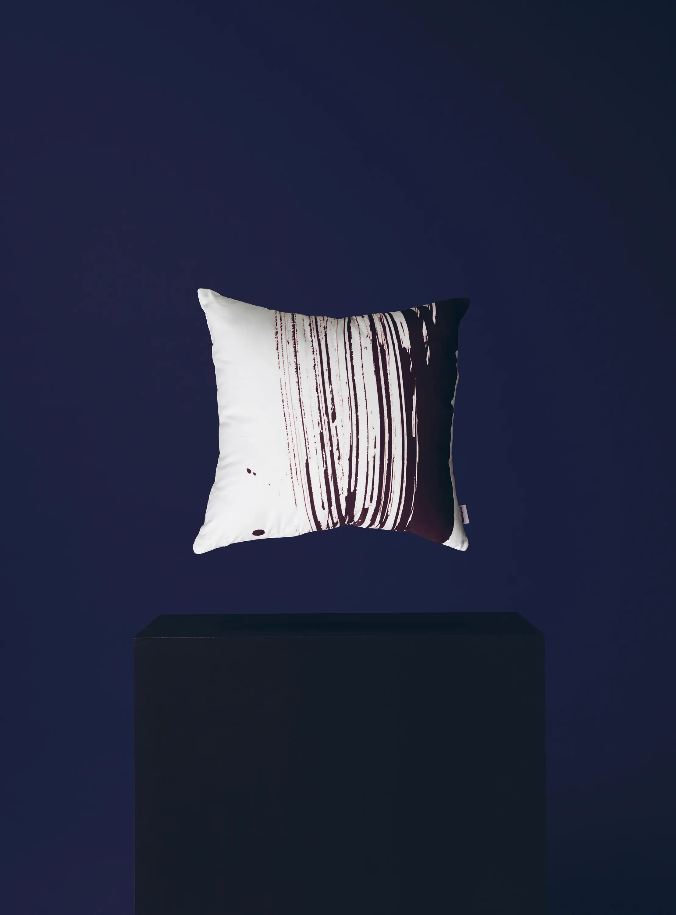 NEW WORKS - Wave & Brush Cushion Black