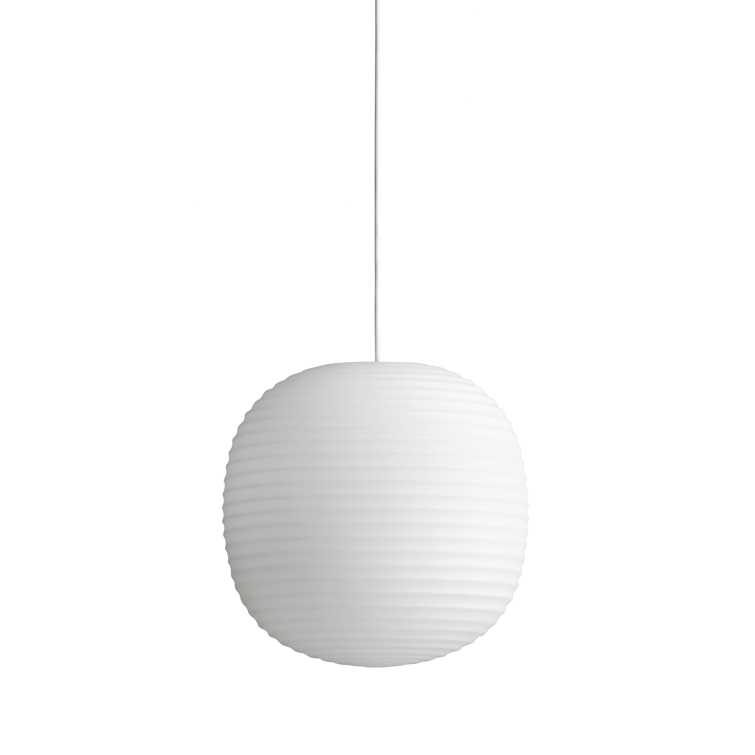 Mostra il prodotto Lantern Pendant Frosted White Opal Glass | Medium del produttore NEW WORKS